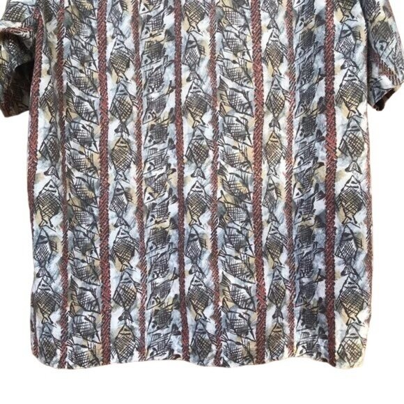 Woolrich Outdoor Wear Fish Shirt Hawaiian Style Vintage Oxford Shirt Size XL - Picture 8 of 8